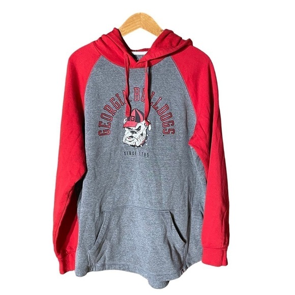 Fanatics Georgia Bull Dogs Men's Hoodie/sweatshirt. Size Large. Red/Gray - Picture 1 of 3
